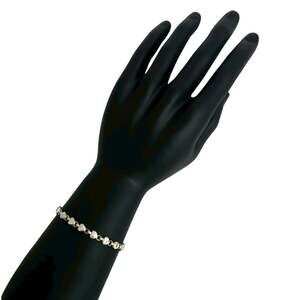 TIFFANY Authentic Silver Heart Charm Bracelet